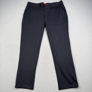 Halsey Sport Pants Mens 35x28 Blue Stretch Chino Microfiber Casual Golf